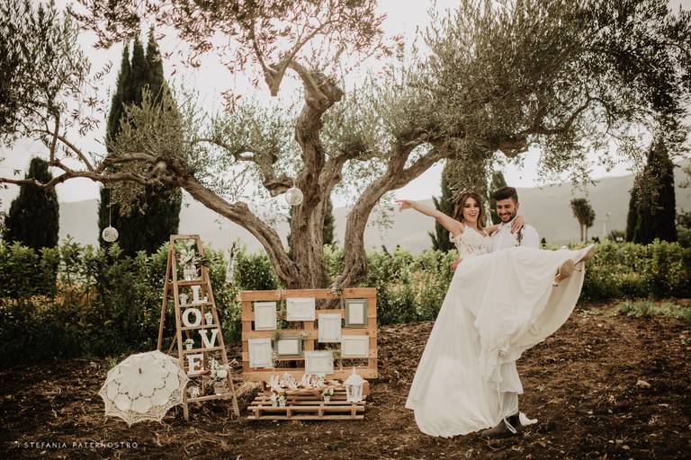 tableau de mariage pedane legno