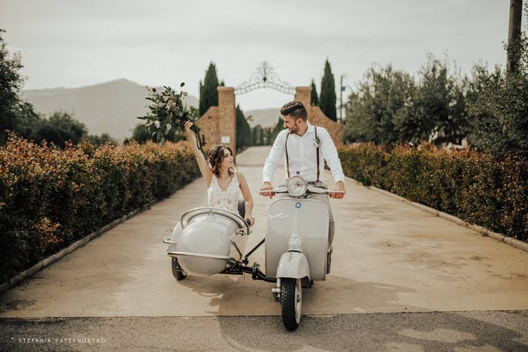 vespa sidecar matrimonio