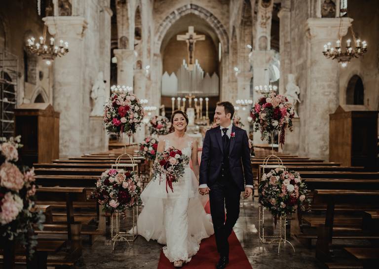 navata fiori matrimonio